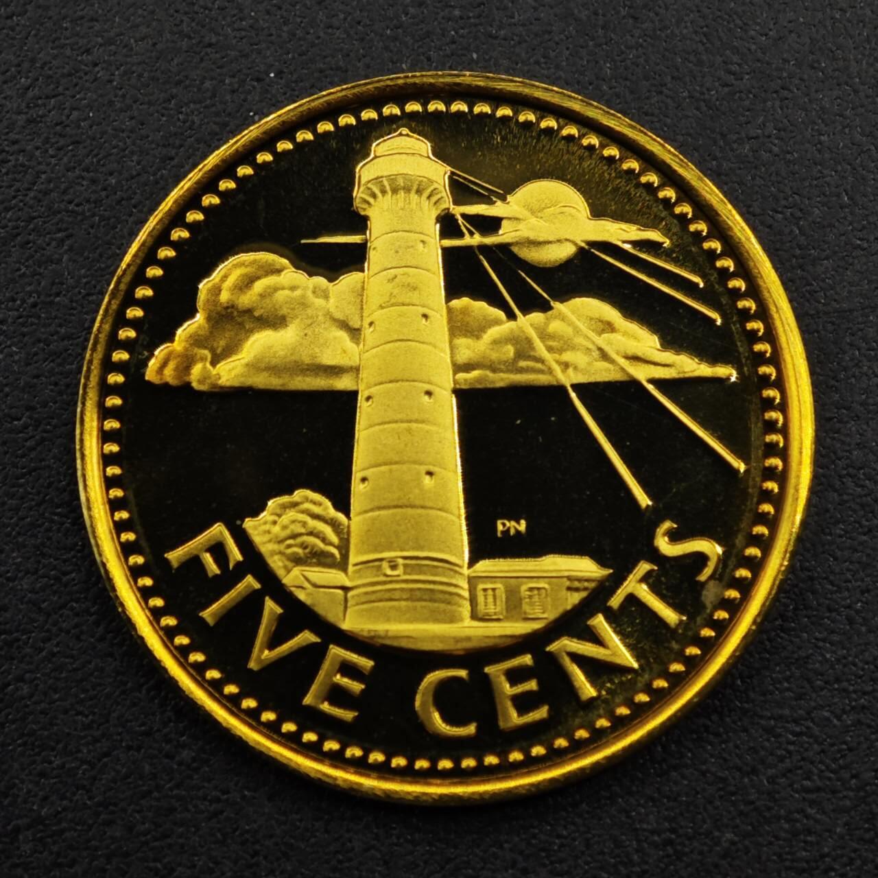 【淘币小摊】实时拍第八百三十三拍   散币场   满百包邮可预留二周 每周一统一发货   巴巴多斯1973年南角灯塔5分精制铜币