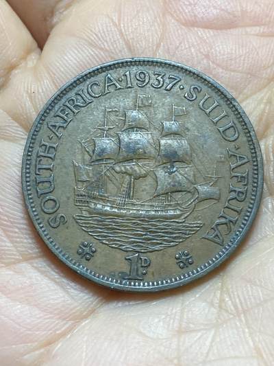 2025年第一百三十八场(总第一百六十四场）外国好品散币场(免佣金) - 英属南非1937年1便士(乔治六世加冕年，第一版首发年)