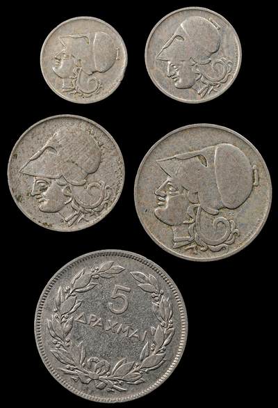 修遠堂世界钱币第九十八期 - 希腊旧钱币5枚