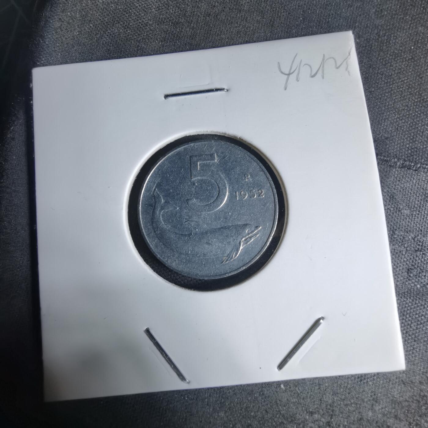 沼泽如烟--第941场 意大利1952年5里拉