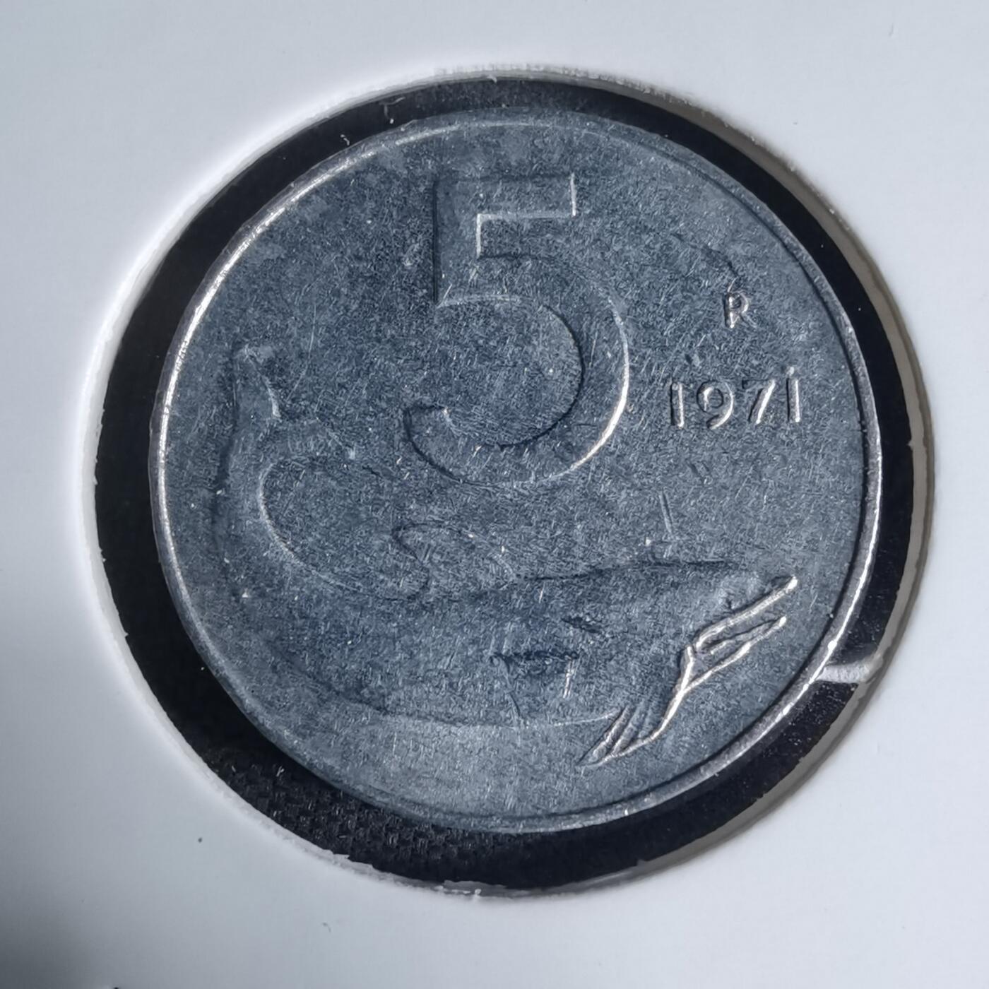 沼泽如烟--第941场 意大利1971年5里拉