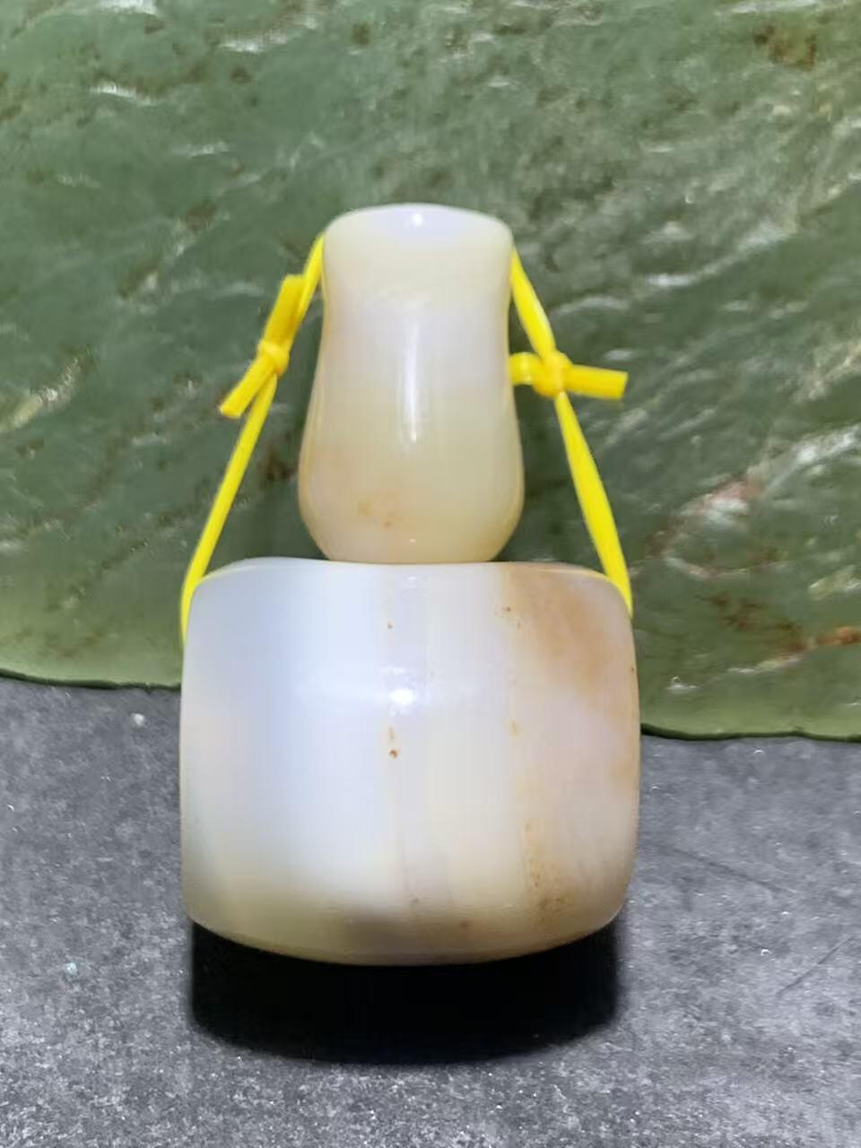 精美高玉化缠丝玛瑙随形佛头三通一套