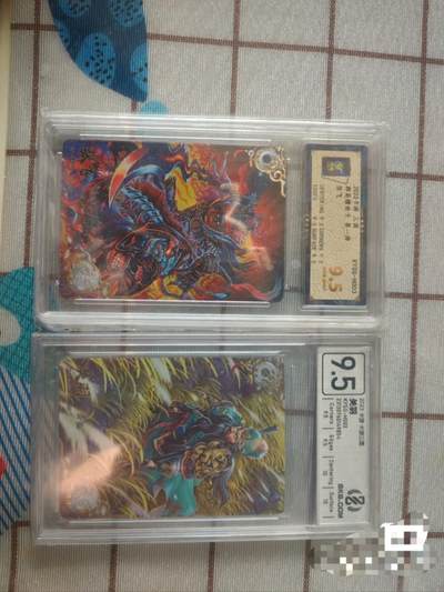 秋原瞳的小店第三十期（卡游三国凑套必备，众多大卡位，总有一个适合你） - 卡游三国豪杰一弹经典双人评级卡——关羽，张飞，