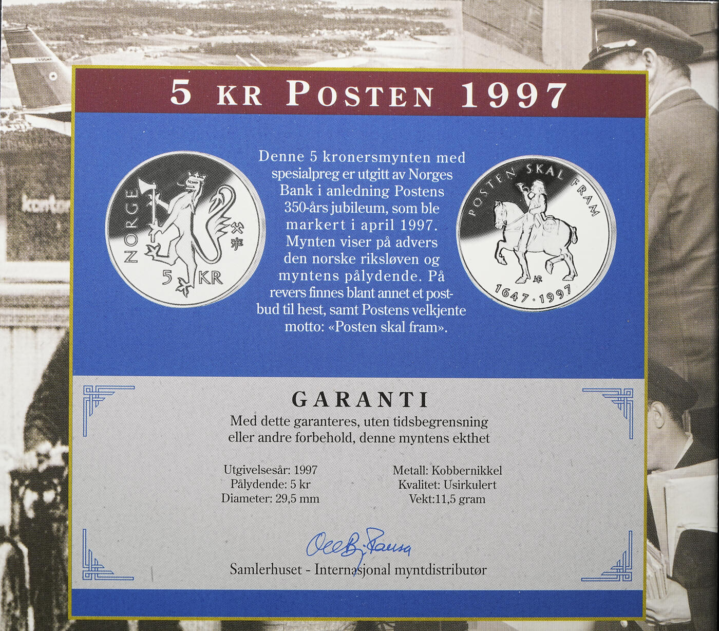 修遠堂世界钱币第九十八期 挪威5克朗纪念币4枚