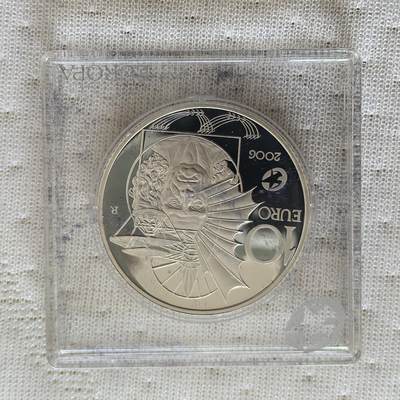 道一币馆币章第一百六十场 - 欧洲之星 意大利2006年无所不能的达芬奇10欧元精制银币  22g 925S 25000