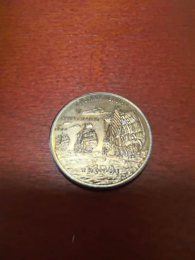 长老汇蛇年精选第八十四场拍卖 - 1989古巴发现美洲1比索镀金铜镍币，3145枚