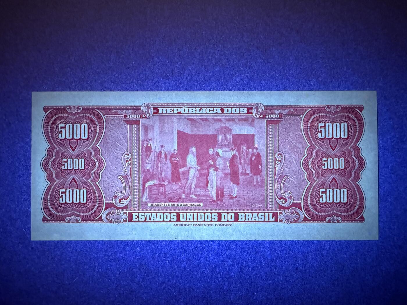 《艾美收藏》第225期-12.15周日外币精选场 巴西5000克鲁塞罗 UNC 1961年 最大面值 稀少版本