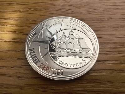 长老汇蛇年精选第八十四场拍卖 - 2005波兰帆船10兹罗提精制银币，币中币，14.14克925银