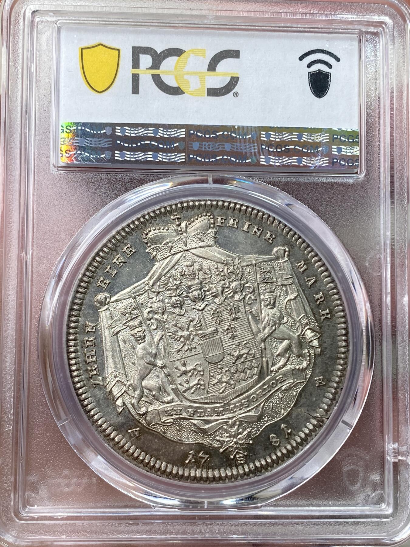 万国钱币拍卖第058期（万国新年大拍） PCGS MS63PL 1781年德国霍恩洛赫·基尔贝格里斯蒂安·弗里德里希·卡尔双狮护盾大泰勒 施瓦巴赫造币厂铸 来自18世纪末德国顶级铸币工艺 类精制镜面喷砂质感极强 高浮雕人像跃然于币面  高点细节令人惊叹 实物上手惊艳的一枚 绝对不可多得的顶级小邦泰勒藏品 PC唯一冠军分