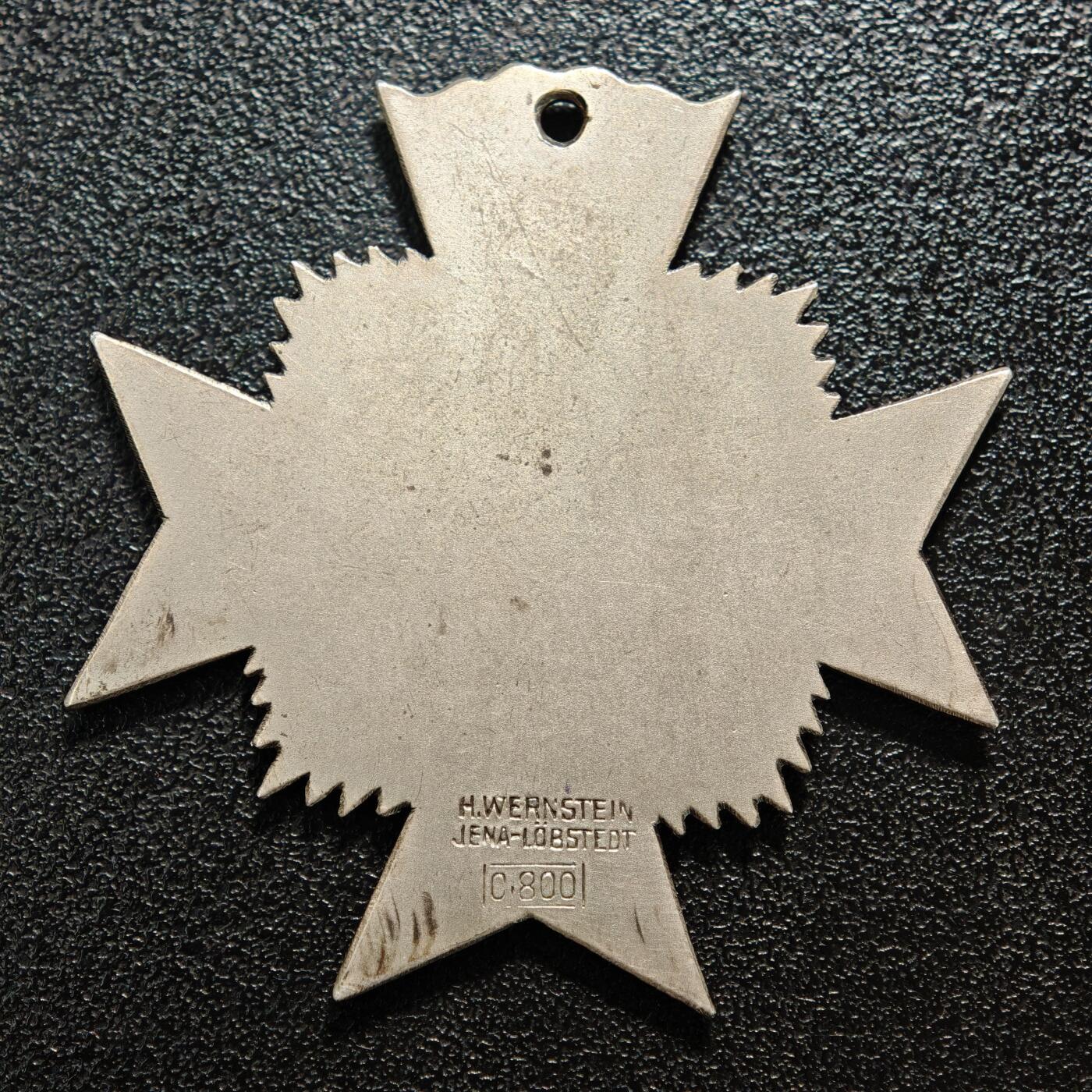 【德藏】世界币章拍卖第158期（拍品征集中~欢迎藏友联系） 1927年 德国米尔贝格（Mühlberg i.TH.）射击连450周年庆典射击赛银质纪念章 由H.WERNSTEIN（耶拿-洛布施泰特）铸造，材质为800银 米尔贝格射击连的历史可追溯至1477年左右，1927年的450周年庆典是该社团的重要纪念节点，射击赛既是传统技艺展示，也是地方社群凝聚力的体现 直径约：42.6mm；重约：17.2g