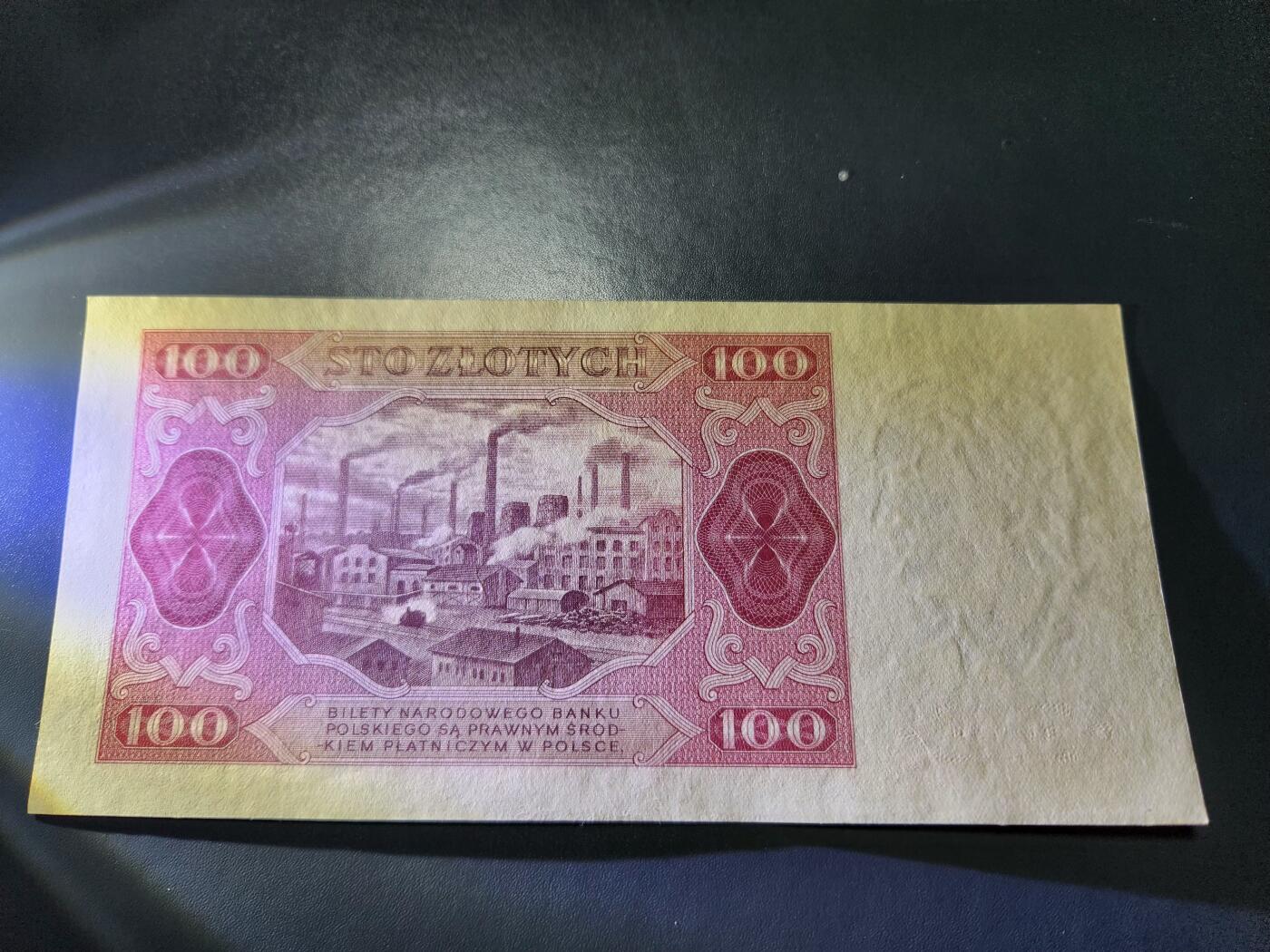 12月20号晚上8点 外国纸币自动截拍第74场 波兰 1948年100兹罗提 几乎全新