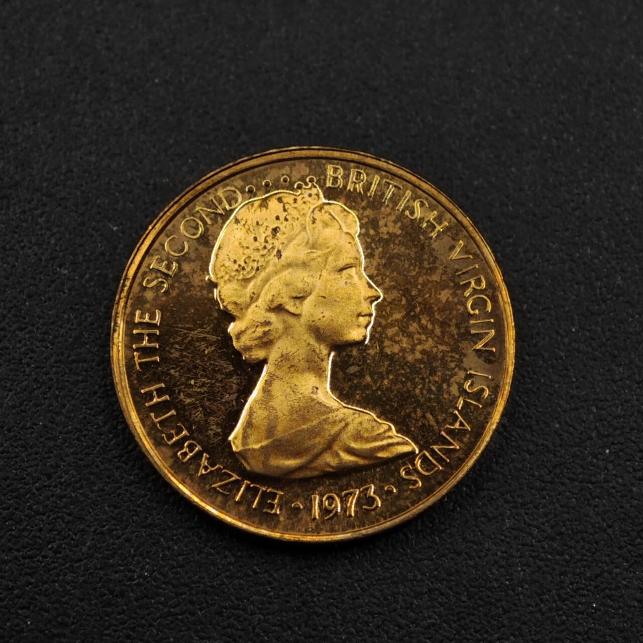 【淘币小摊】实时拍第八百三十三拍   散币场   满百包邮可预留二周 每周一统一发货   英属维尔京1973年蜂鸟1分精制铜币