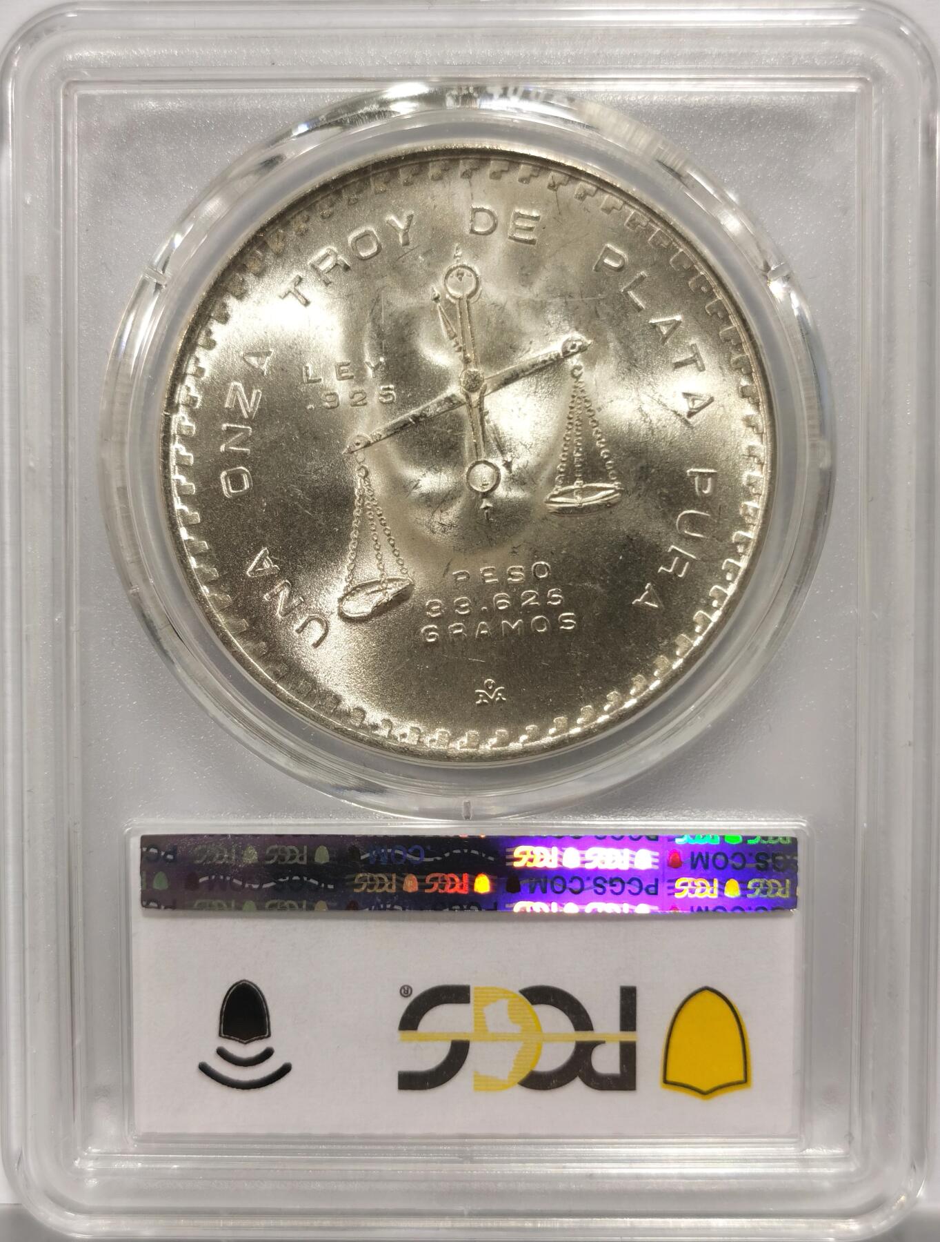 博洋堂世界钱币拍卖第153期（全场包邮） PCGS MS65 墨西哥1979年天平铸币机一盎司大银币