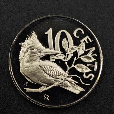 【淘币小摊】实时拍第八百三十三拍   散币场   满百包邮可预留二周 每周一统一发货   - 英属维尔京1973年环翠鸟10分精制镍币