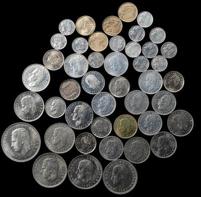 修遠堂世界钱币第九十八期 - 西班牙现代币一组 未流通