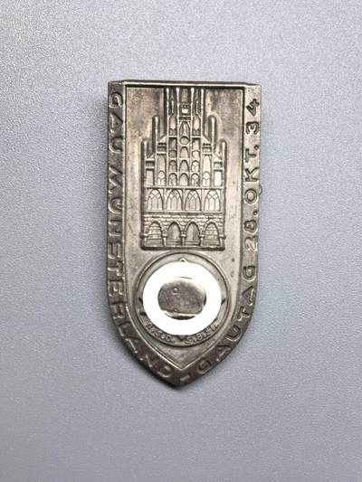 小驴勋章奖章收藏12月20日周六晚六点拍卖（珍爱和平，收藏战争，铭记历史，勿忘国耻，忠党爱国。有偿代拍，送拍规则在简介最后，参拍须阅读规则后再参拍，关系到运费包装发货时效真假辨别等关键信息，拍卖时不再发原图，看大图店主微信码在拍卖店铺介绍里） - 复刻 明斯特大区老兵协会集会纪念章