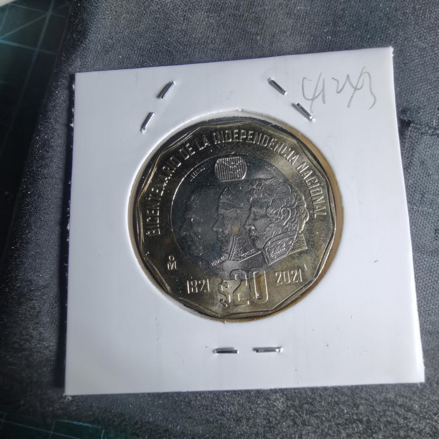 沼泽如烟--第941场 墨西哥2021年20比索纪念币