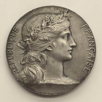 博洋堂世界钱币拍卖第153期（全场包邮） - 法国玛丽安娜女武神射击节纪念大银章，直径50mm，63.6克.80银，丰饶角2Argent，极美品品相