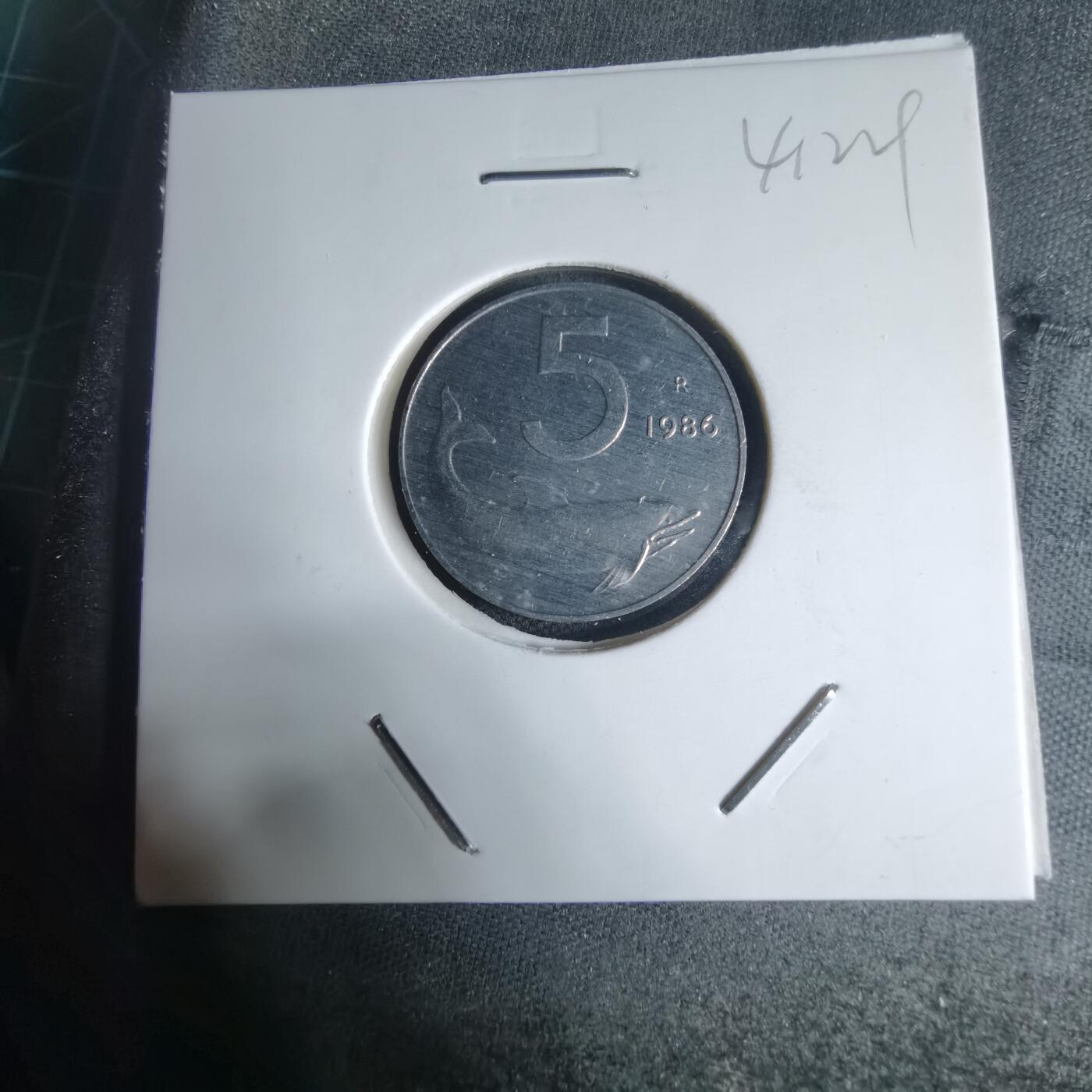 沼泽如烟--第941场 意大利1986年5里拉