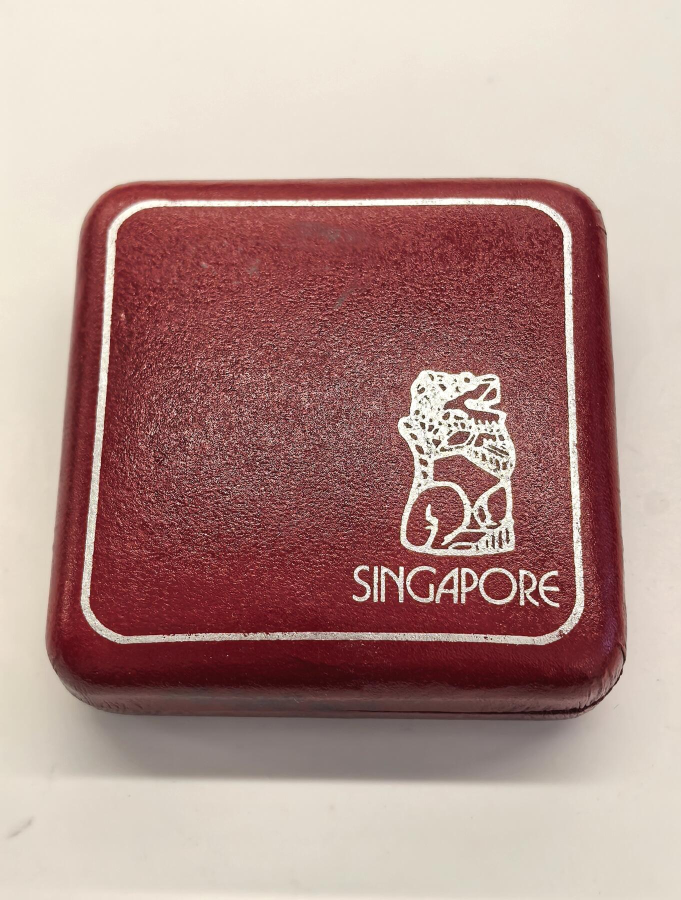 博洋堂世界钱币拍卖第153期（全场包邮） 新加坡1984年5元精制银币 建国25周年 20克925银 发行量：2万 盒证全