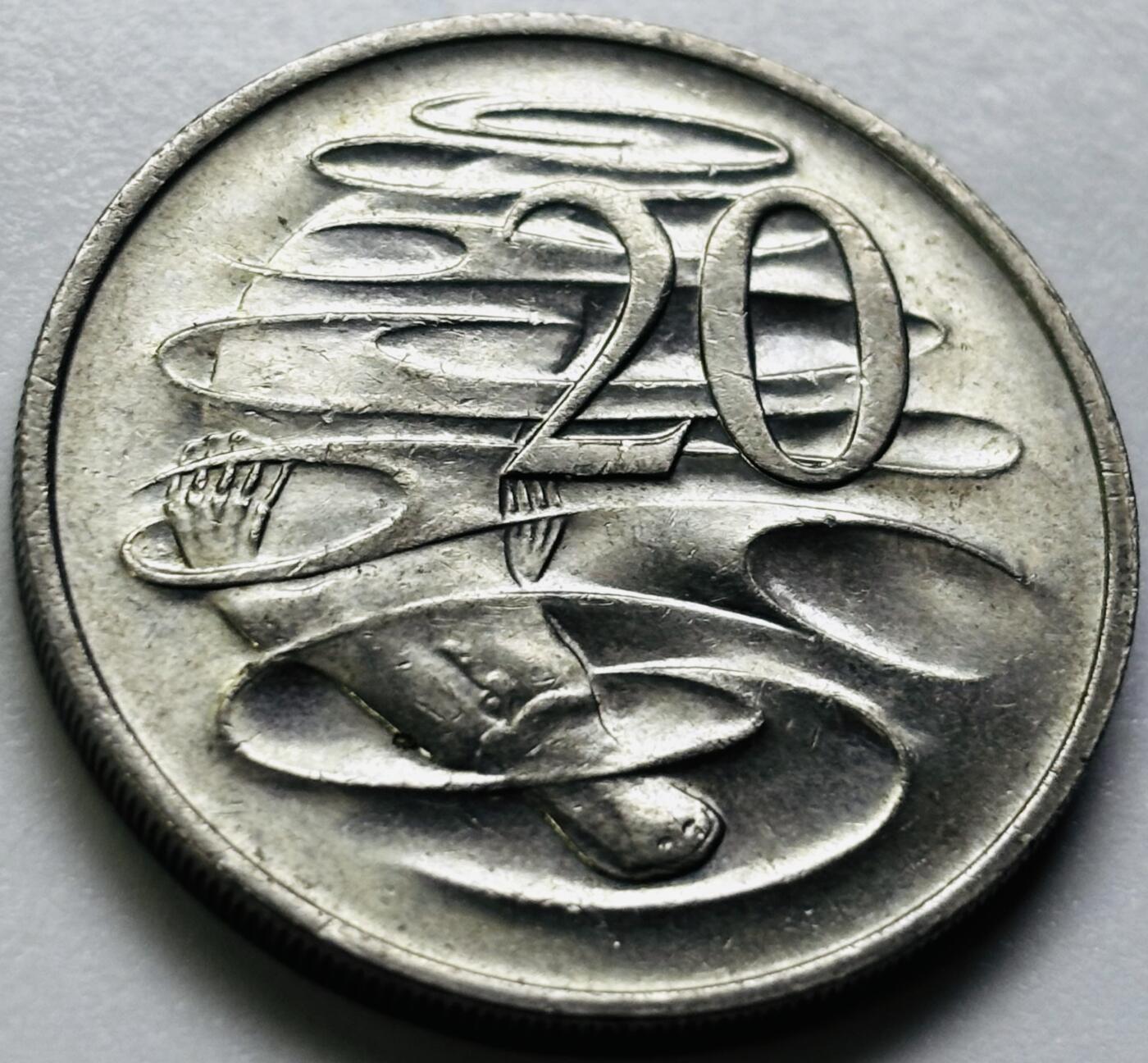 文馨钱币收藏第 286 场，圣诞节专场【 长期接收代拍品低至 0 佣金】 原光好品1977 年澳大利亚鸭嘴兽 20 分