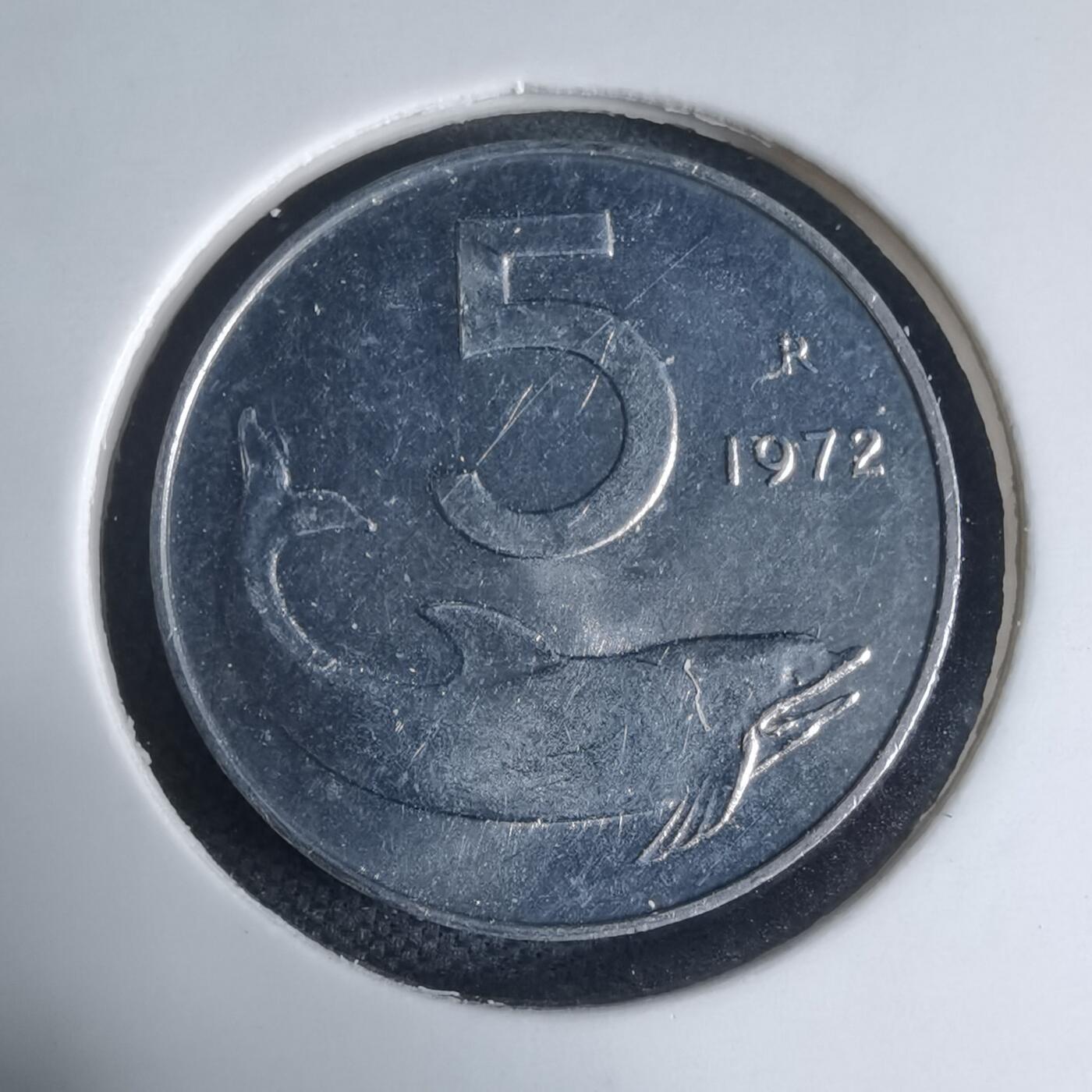 沼泽如烟--第941场 意大利1972年5里拉