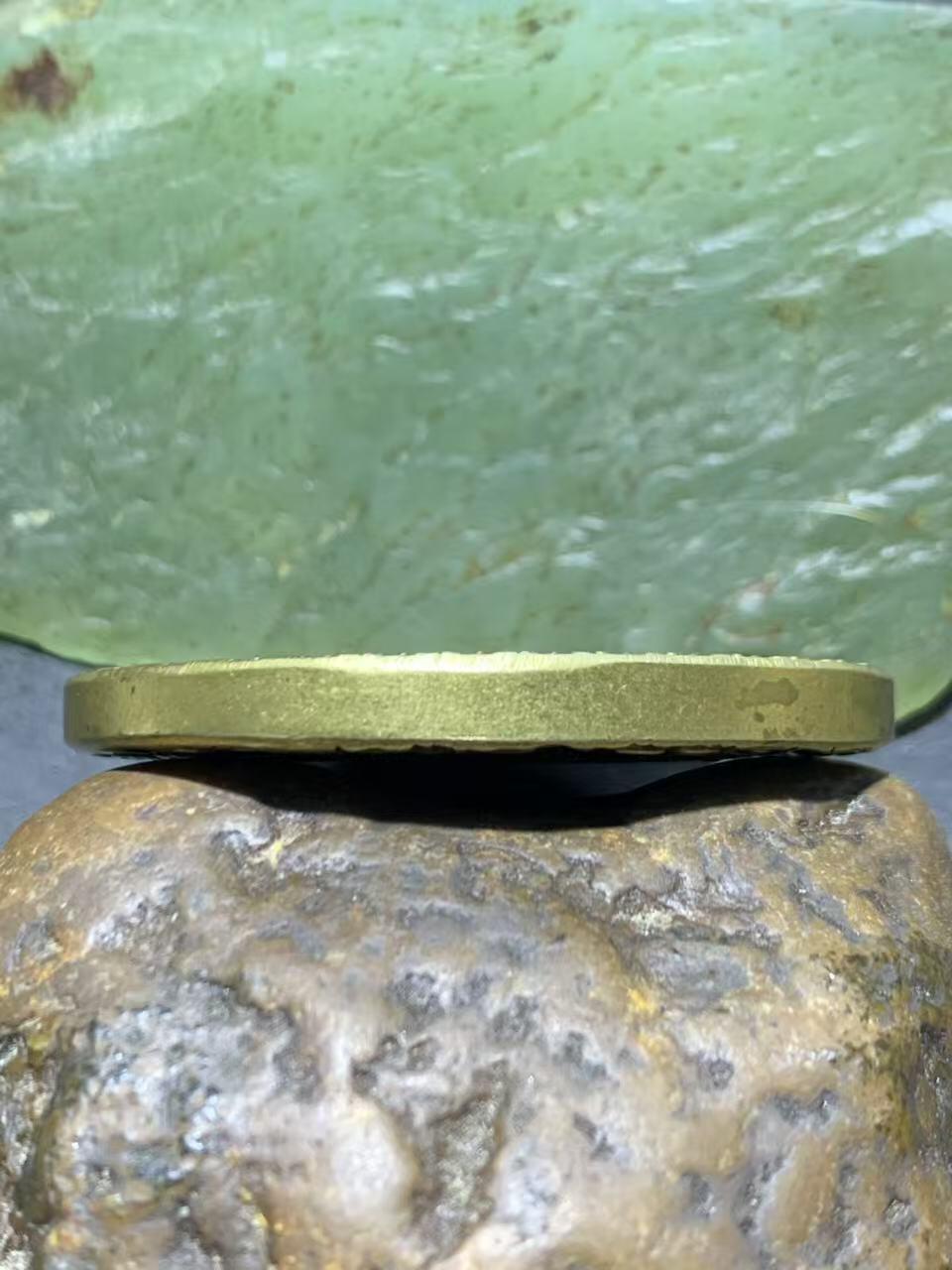 精美黄铜大智文殊菩萨护身牌一个，