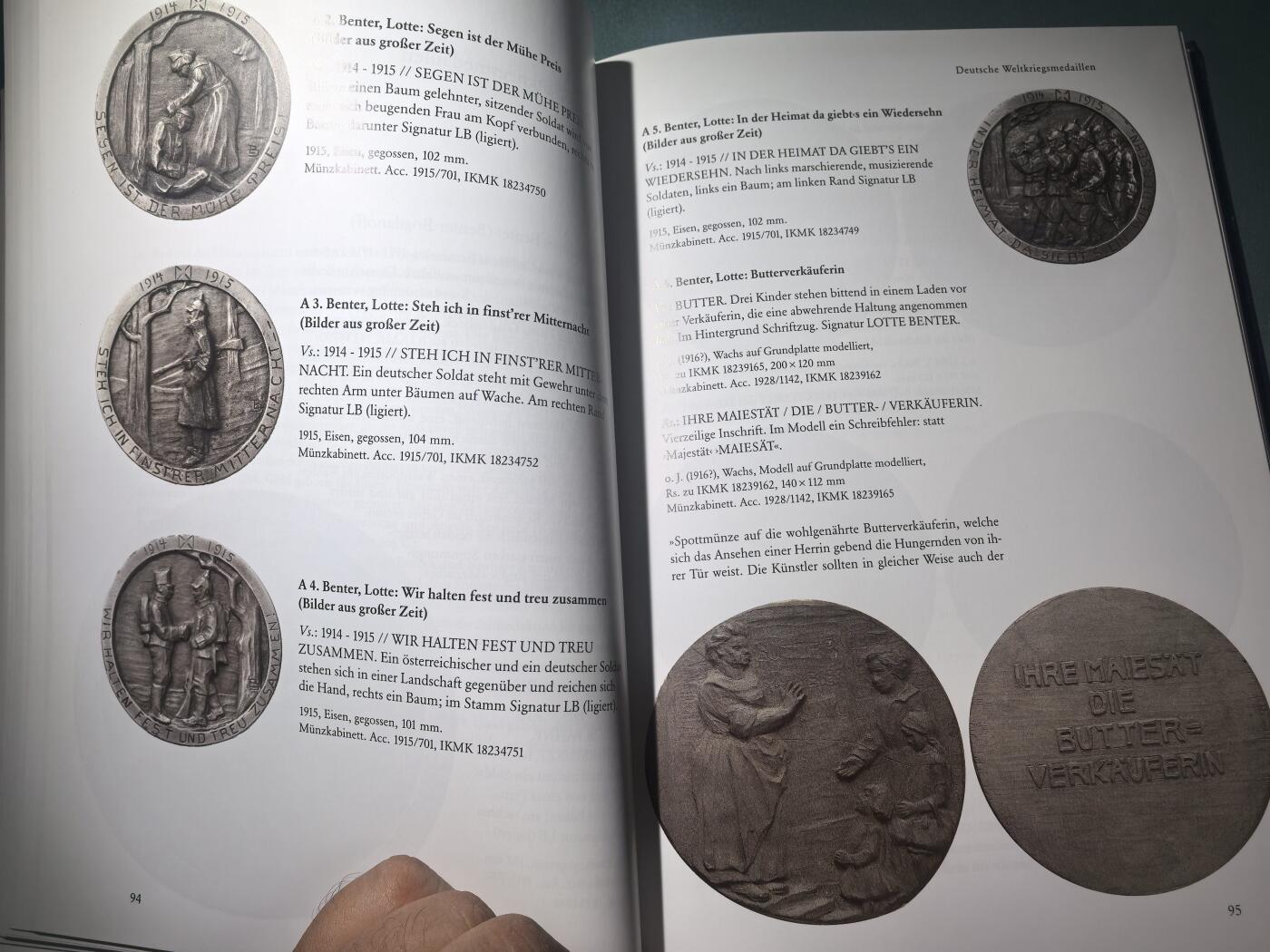 盛世勋华——号角文化勋章邮票专场拍卖第294期 德国柏林钱币博物馆出版 第一次世界大战纪念章牌目录 280页