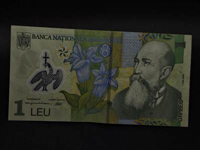【淘币小摊】限时拍第八百三十四拍  纸币场  满百包邮可预留两周  周一统一发货  - 罗马尼亚2005年1列塑料钞【有折】