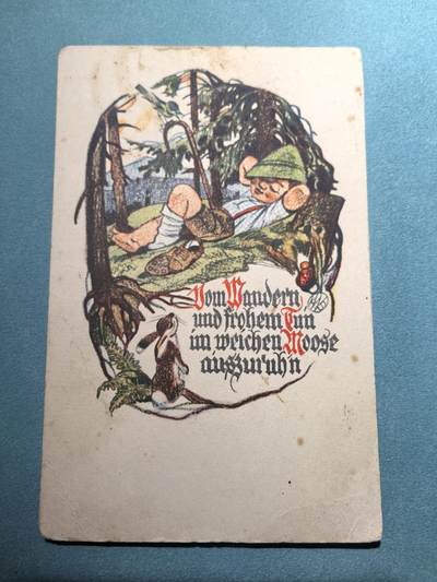 盛世勋华——号角文化勋章邮票专场拍卖第294期 - 德国（1939）1938年实寄明信片 户外旅游手绘