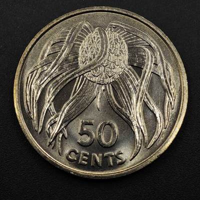 【淘币小摊】实时拍第八百三十三拍   散币场   满百包邮可预留二周 每周一统一发货   - 基里巴斯1979年熊猫坚果50分镍币