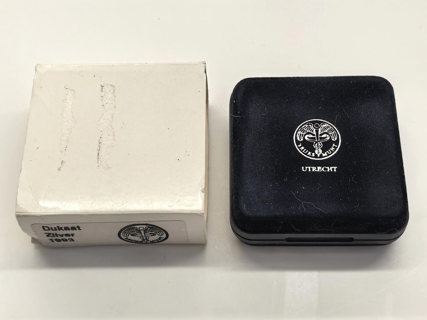 博洋堂世界钱币拍卖第153期（全场包邮） 荷兰1993年银杜卡特银币 乌得勒支（1816年复刻） 28.25克835银 发行量：约1万2千 盒证全