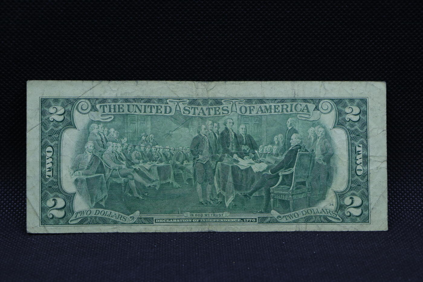【淘币小摊】限时拍第八百三十四拍  纸币场  满百包邮可预留两周  周一统一发货   美国1976年2元纸币【有折】
