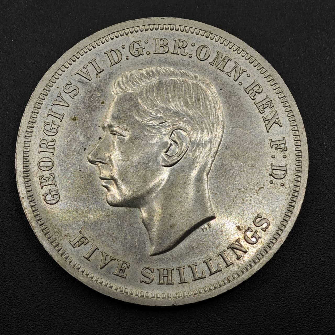 【淘币小摊】实时拍第八百三十三拍   散币场   满百包邮可预留二周 每周一统一发货   英国1951年乔治六世5先令镍马剑