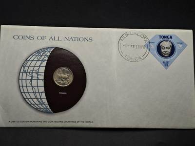 【淘币小摊】实时拍第八百三十三拍   散币场   满百包邮可预留二周 每周一统一发货   - 汤加1977年5分邮币封