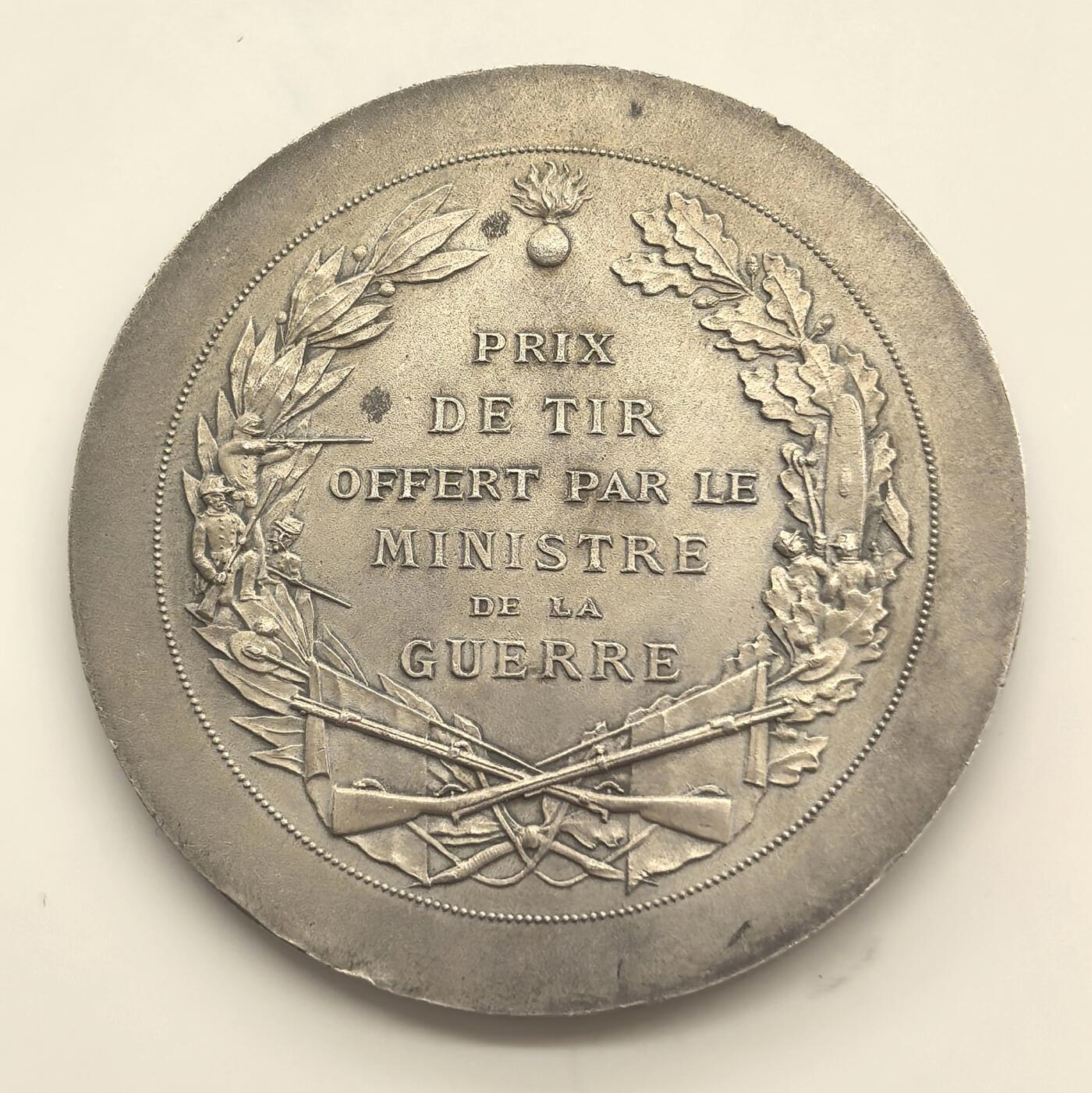 博洋堂世界钱币拍卖第153期（全场包邮） 法国玛丽安娜女武神射击节纪念大银章，直径50mm，63.6克.80银，丰饶角2Argent，极美品品相