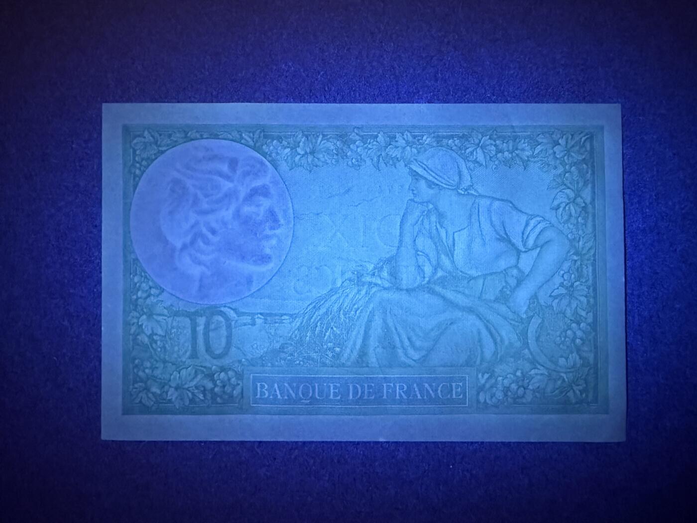 《艾美收藏》第225期-12.15周日外币精选场 法国10法郎 UNC 1939年 罗马神话中的智慧女神弥涅耳瓦