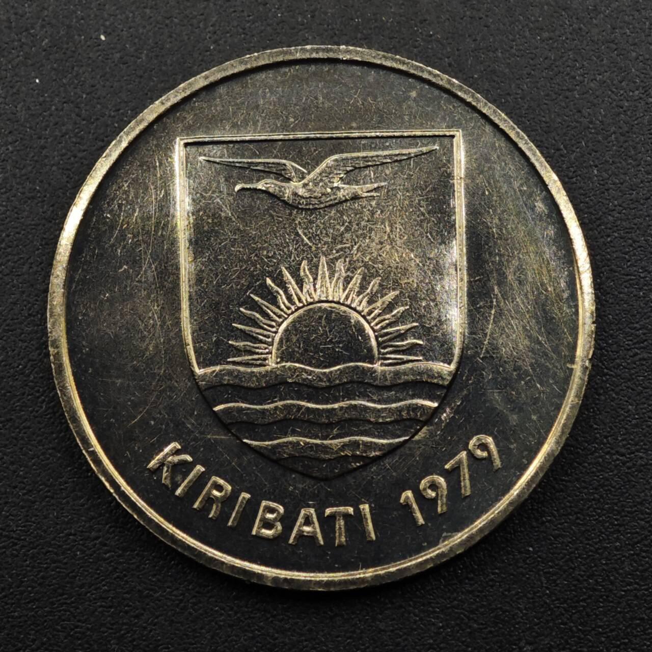 【淘币小摊】实时拍第八百三十三拍   散币场   满百包邮可预留二周 每周一统一发货   基里巴斯1979年海豚20分镍币