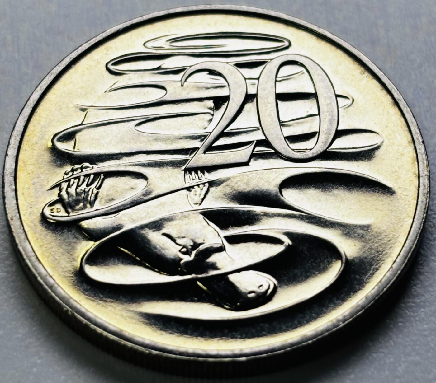 文馨钱币收藏第 286 场，圣诞节专场【 长期接收代拍品低至 0 佣金】 原光好品1999 年澳大利亚鸭嘴兽 20 分