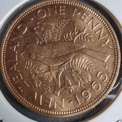 沼泽如烟--第941场 - 新西兰1965年1便士