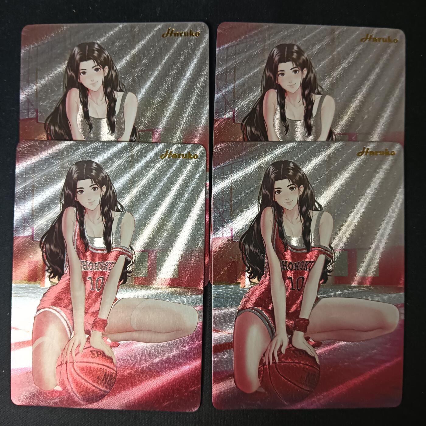 花开卡拍第61期（3月7号周六截拍，品控勿拍!!!拍品不寄存，运费5元（新疆需补运费差价或顺丰到付），自制卡难免瑕疵，可能存在轻微撞角爆边等出厂瑕疵，品控介意勿拍！） 逍遥卡牌同人原创 赤木晴子双形态对卡 粗闪4张