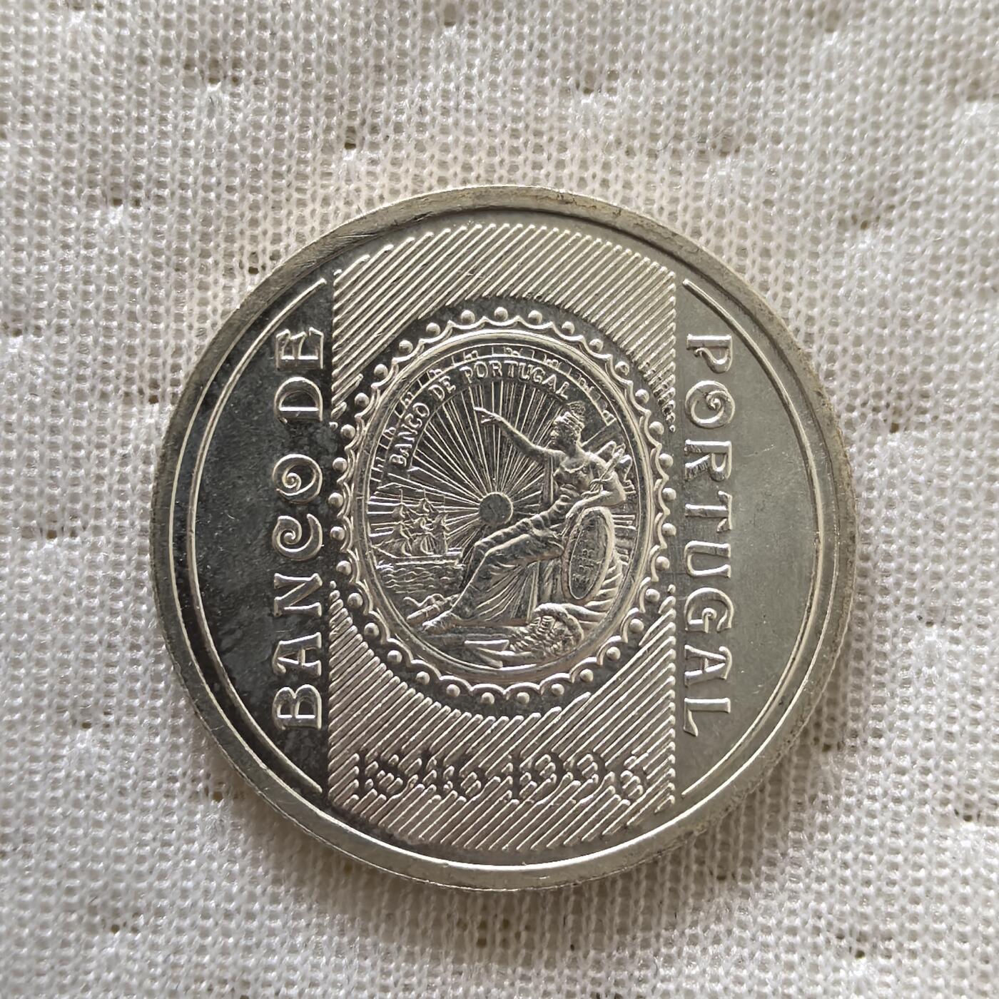 道一币馆币章第一百六十场 葡萄牙1996年国家银行150周年500埃斯库多纪念银币  14g 500s