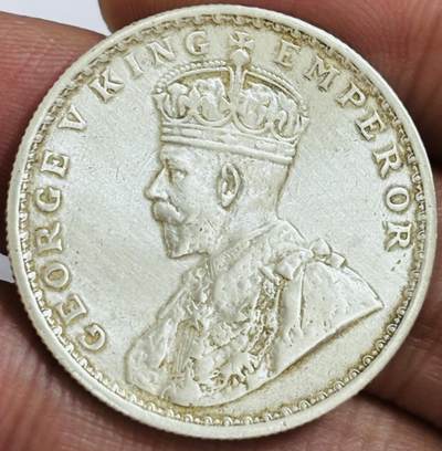 文馨钱币收藏第 286 场，圣诞节专场【 长期接收代拍品低至 0 佣金】 - 好品早期 1913 年英属印度乔治五世 1 卢比银币，第二版 917 高银，早期年份品相好