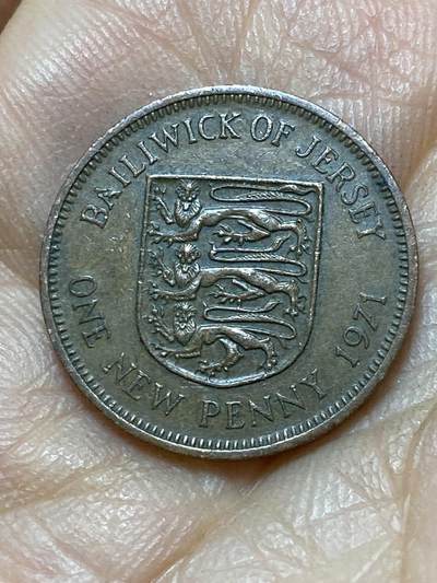 2025年第一百三十九场(总第一百六十五场）外国好品散币场(免佣金) - 英属泽西岛🇯🇪1971年1新便士(伊丽莎白二世中年花冠，十进制第一版首发年)