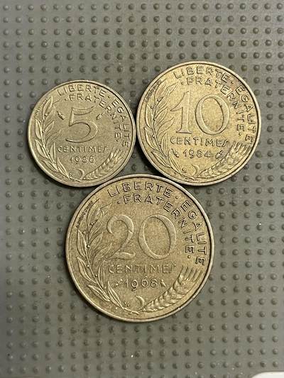 2025年第143场各国散币拍卖（总第143场） - 法国生丁3枚