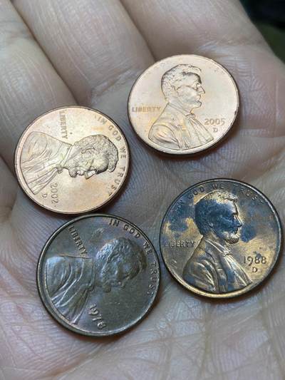 2025年第一百三十九场(总第一百六十五场）外国好品散币场(免佣金) - 带光好品美国🇺🇸1分4枚：1978年88年2002年2005年