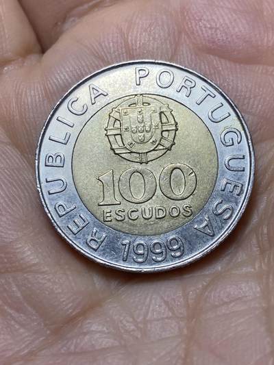 2025年第一百三十九场(总第一百六十五场）外国好品散币场(免佣金) - 葡萄牙🇵🇹1999年100埃斯库多(共和国时期第六套，5段分段边齿版)