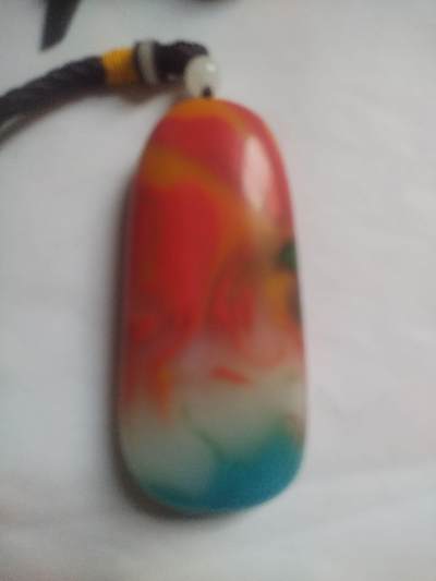 玉石 手镯 手串 手链专场 - 七彩玉手把件。