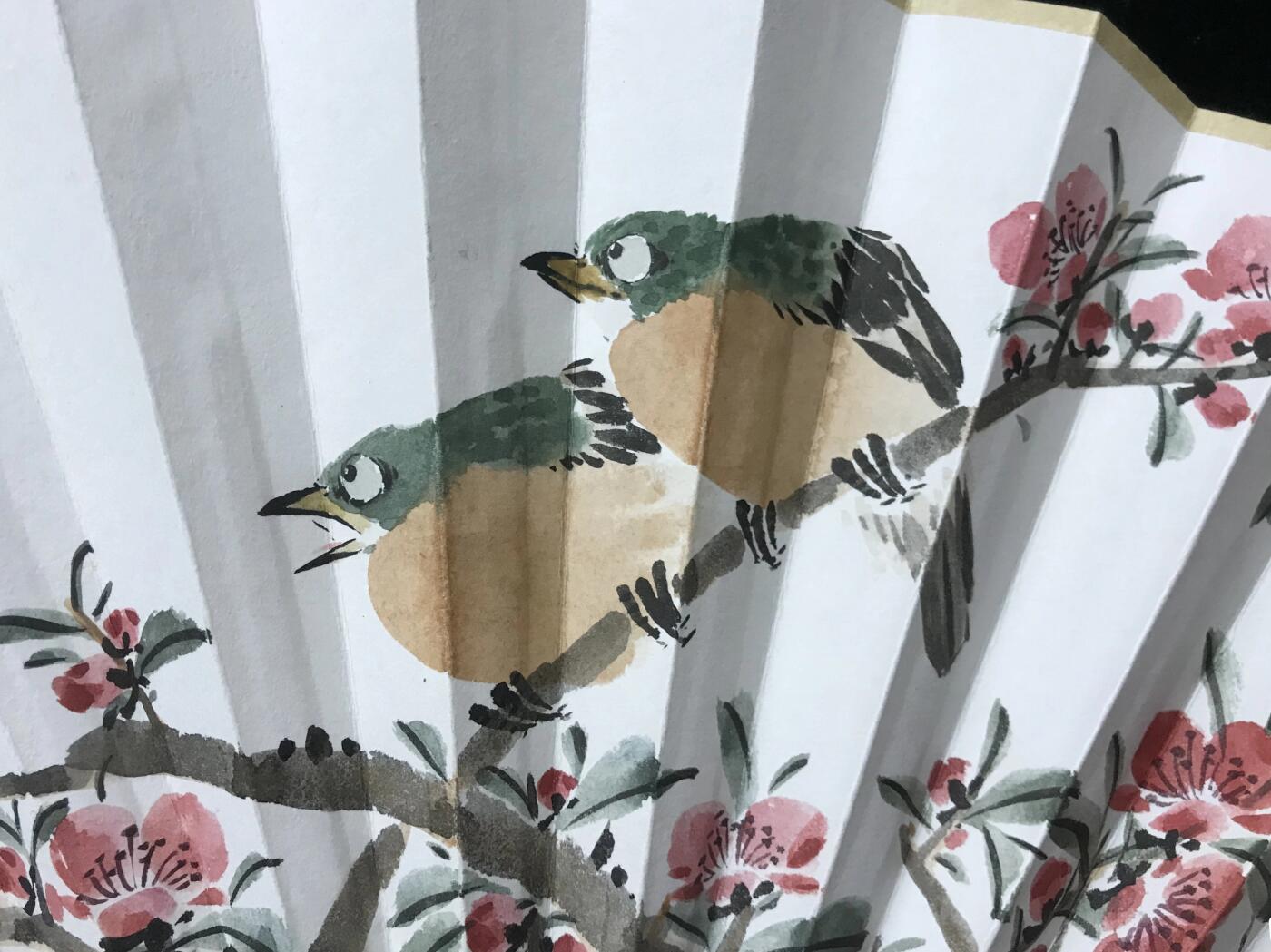 抚柳草堂-第三期章牌钱币 奖章勋章限时免佣 满百包邮 放漏专场 实力派画家纯手绘 花鸟诗文折扇 用笔细腻构图饱满 开合设计效果佳 长30cm竹扇骨