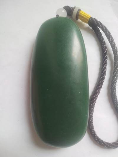 玉石 手镯 手串 手链专场 - 和田碧玉手把件。